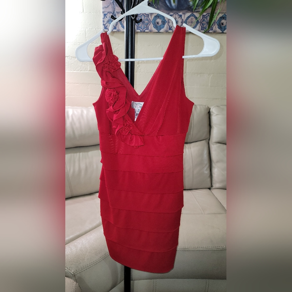 "Sweet Storm" size M red cocktail dress